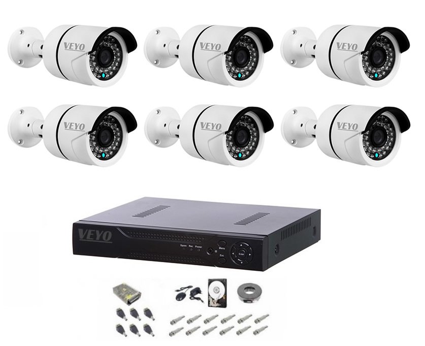 Sistem de supraveghere complet 1080p ext 6 ahd, ir 30 m